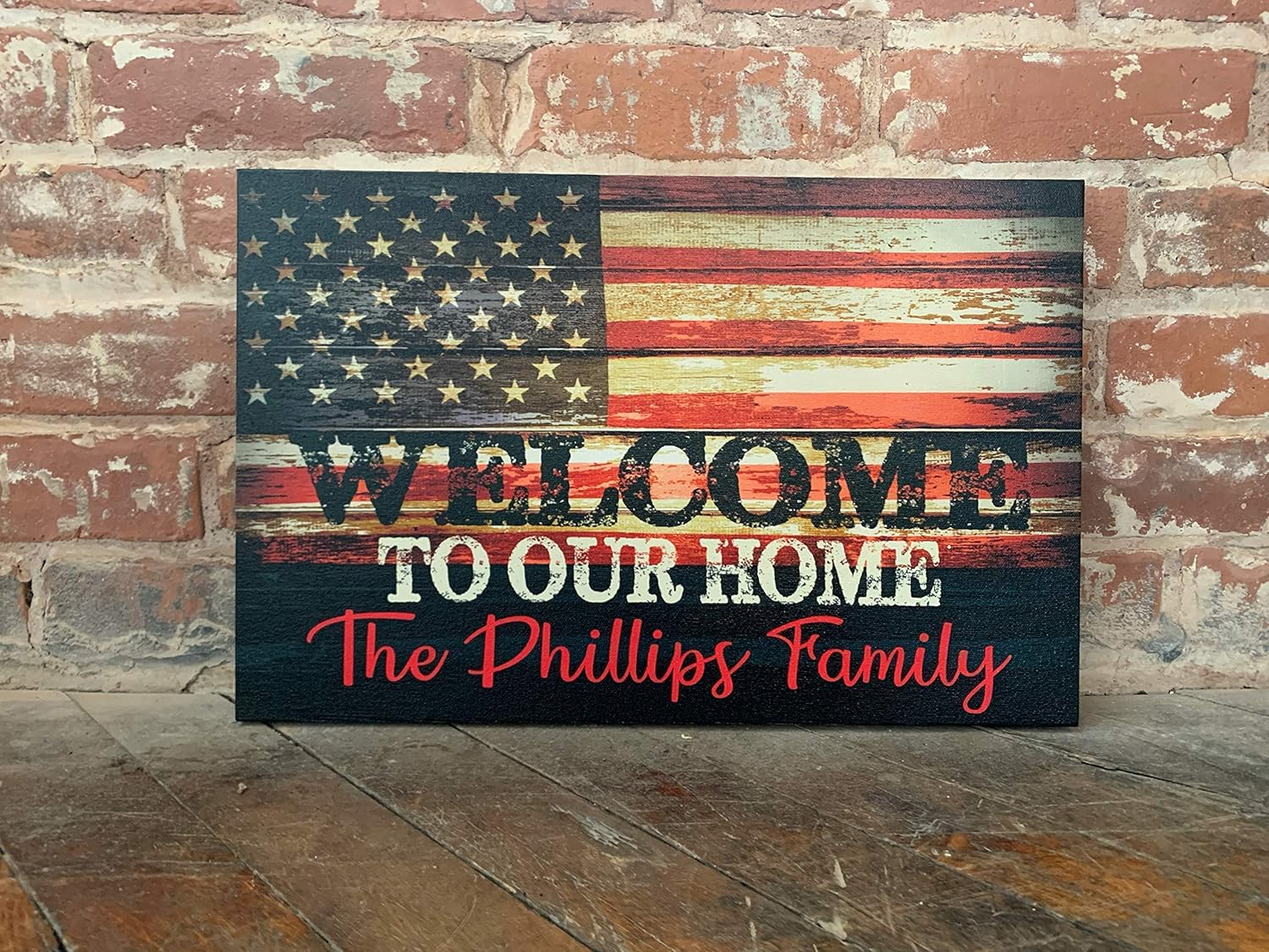 Download American Flag Svg Patriotic Sign Usa Flag Stretched Canvas Print Customized Sign Personalized Gift For New Home Visual Arts Craft Supplies Tools Kromasol Com