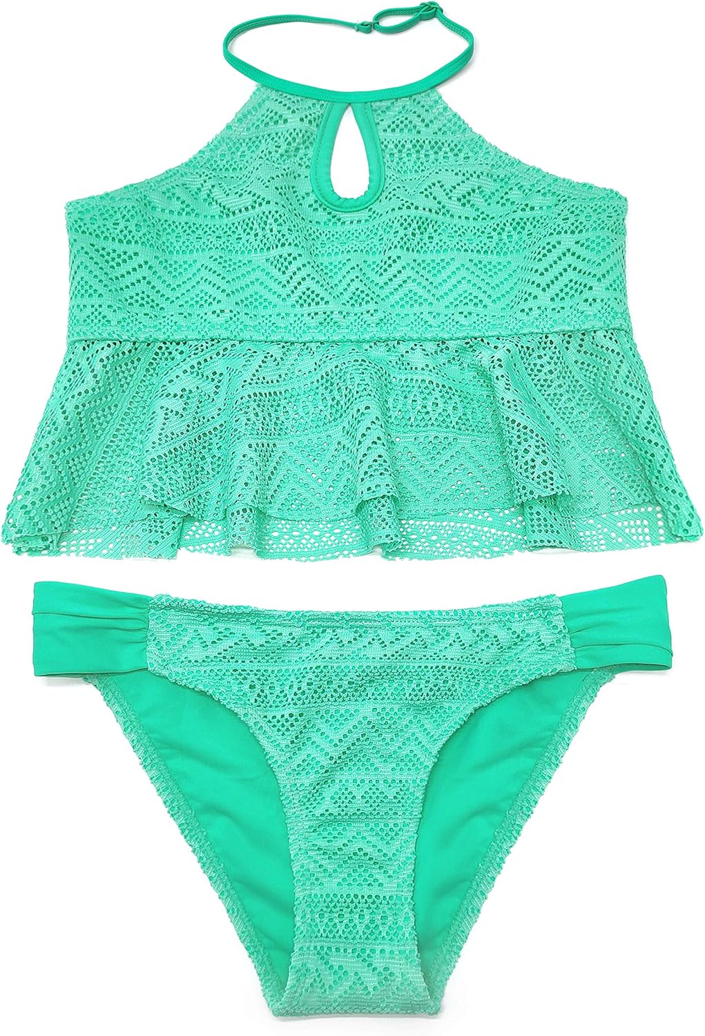 white ruffle bathing suit bottoms