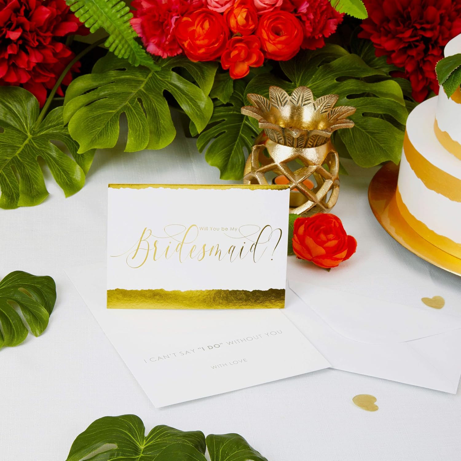 Neviti 776643 Bridesmaid Cards, White/Gold - Image 3