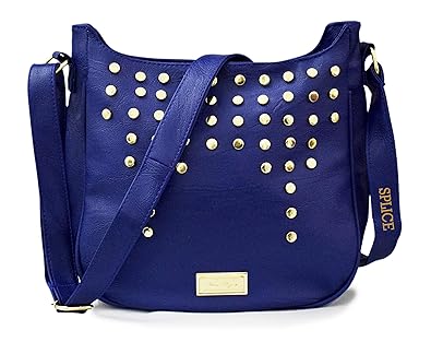 Splice Women Sling Bags Womens Stylish Trendy Handbags (Blue)