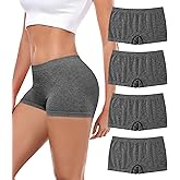 dmuveo Womens Boys Shorts Underwear Seamless Full Coverage Briefs Soft Stretch Boxer Shorts For Women Multipack
