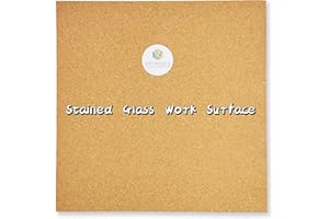 ARTIMUSES Stained Glass Supplies 12" X 12" Heat Resistant Stained Glass Work Surface,1/2" Thick (1Pack)