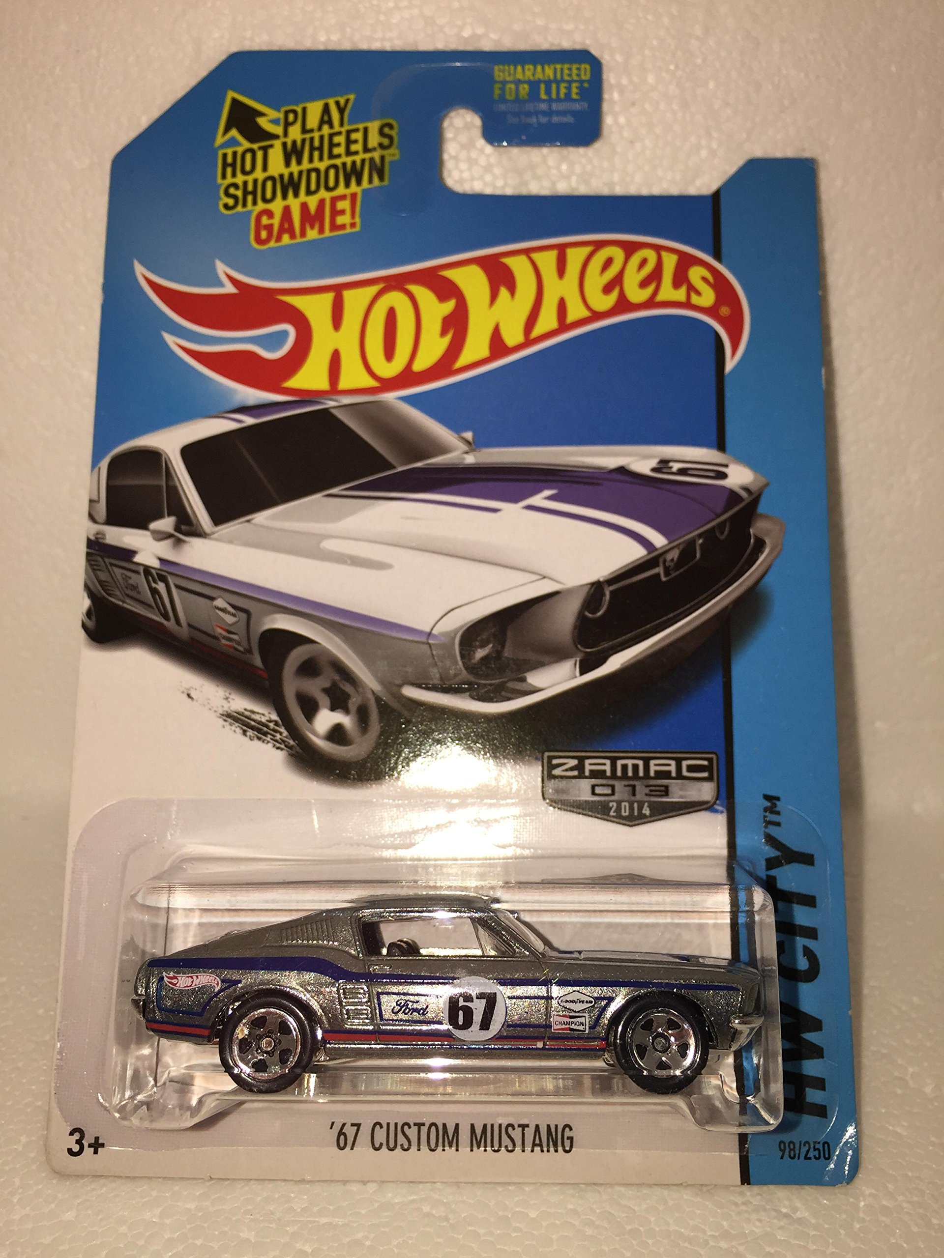 hot wheels '67 ford mustang coupe ZAMAC 50 years RARE hw city 93/250 zamac 2014