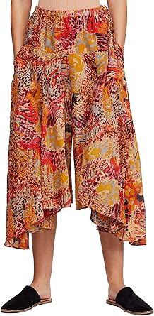 Free People Womens Printed Asymmetric Wide Leg Pants At Amazon Women S Clothing Store