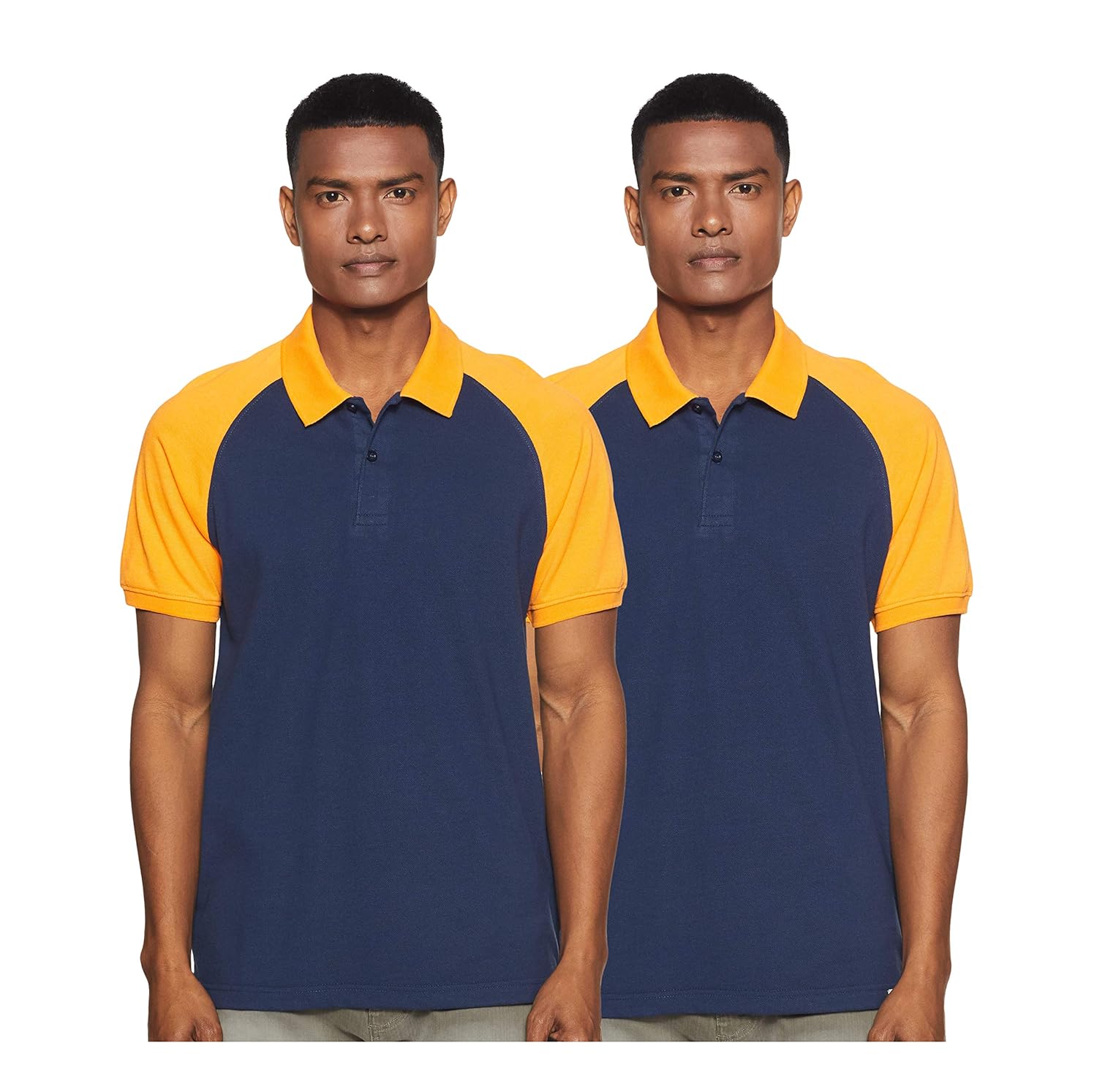 Amazon Brand - Symbol Men's Solid Regular fit Polo (Pack of 2)