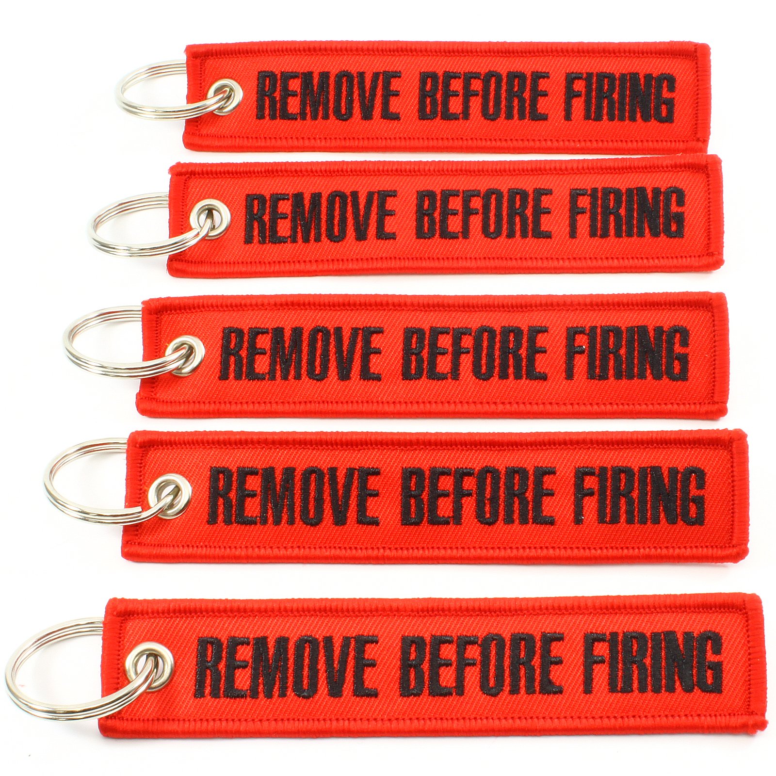 Remove Before Firing Keychain - Red/Black - 5pcs by Rotary13B1