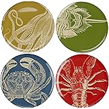 Thomas Paul Sea Life 11-Inch Dinner Plates, Set of 4