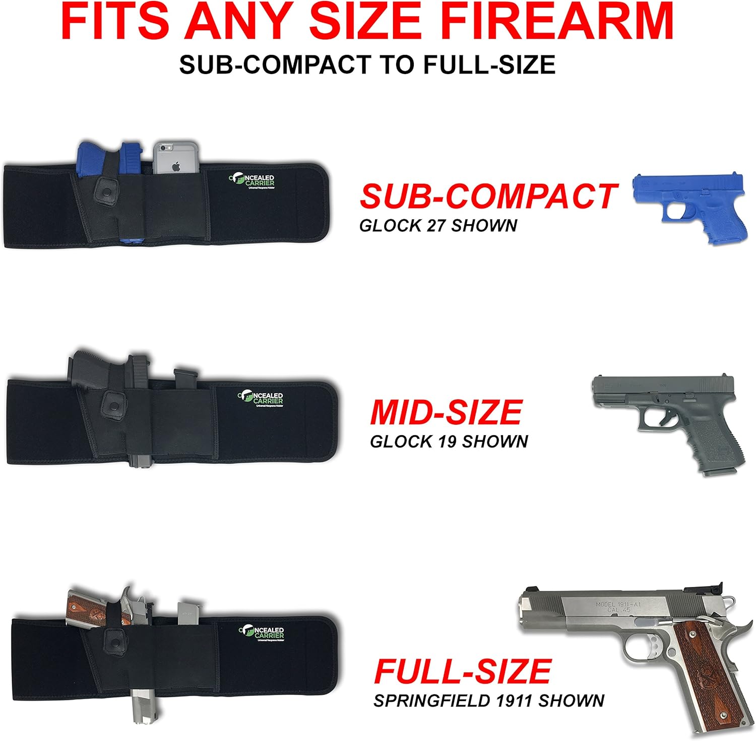 Купить Кобура Unbrand Belly Band Holster for Concealed Carry, Waist