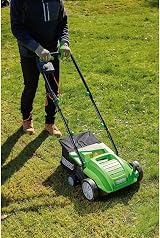 Draper 1500W Electric 2-in-1 Lawn Aerator Scarifier 230V 320mm 30L Bag view 4