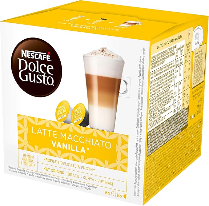 NescafÃ© Dolce Gusto Latte Macchiato Vanilla, 16 Capsules (8 Servings ...