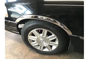 TFP LA-28 Fender Trim Molding, Stainless Steel Polished Compatible with Lincoln Town Car 2003-2011 4Dr 2" Wide