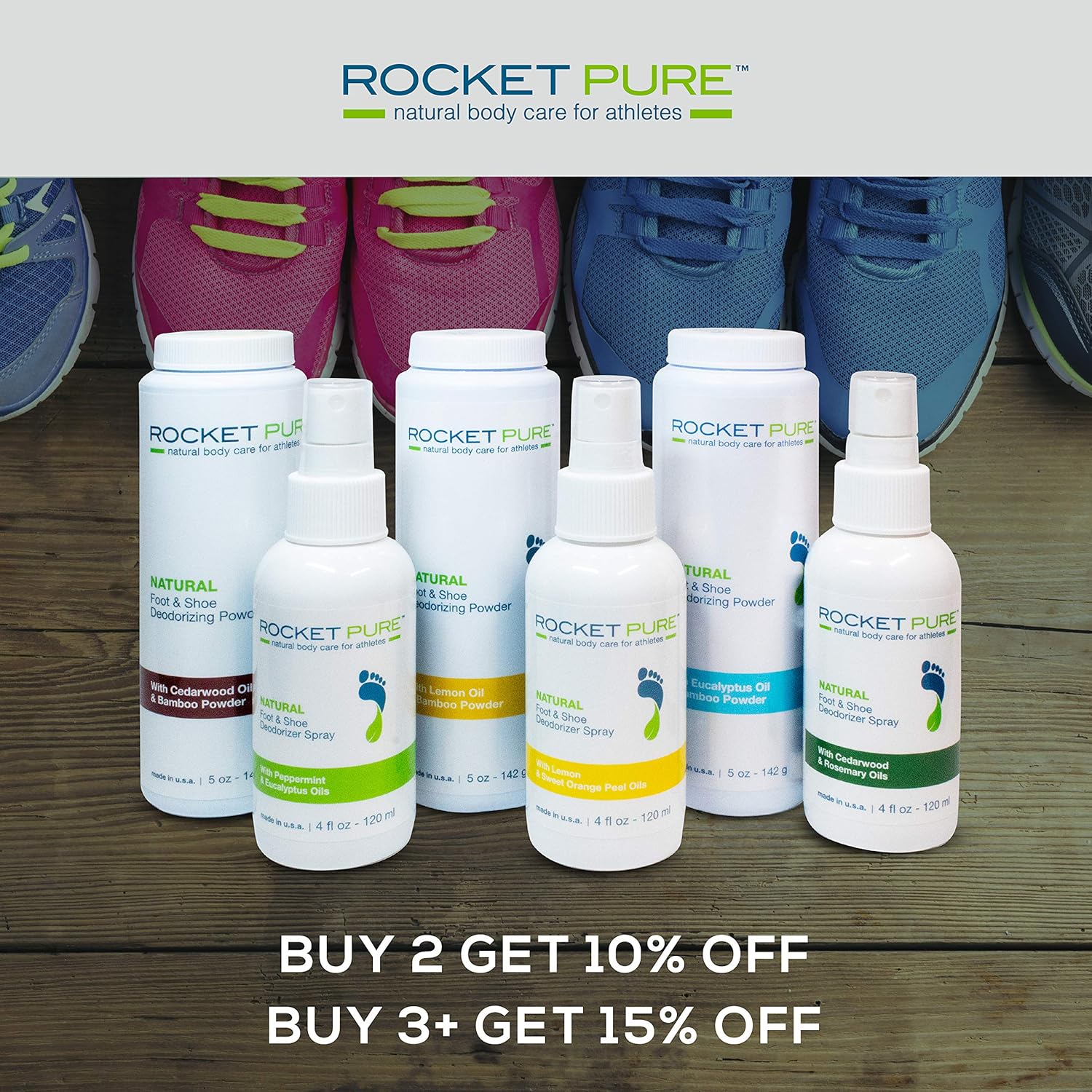 Natural Foot & Shoe Deodorizer Spray - for Feet, Shoes & Gym Gear | Odor Eliminator & Strong Smell Remover for Any Boot or Sneaker - Made with Powerful Essential Oils - Lemon: Health & Personal Care