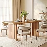 LITTLE TREE Wooden Dining Table Set for 6, 63-Inch Rectangle Kitchen Table, Modern Dinner Table for Home Dining Room, Kitchen