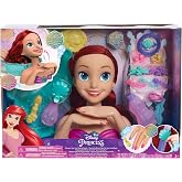 Disney Princess Shimmer Spa Ariel 8-inch Styling Head | 20-pieces, Red Hair, Pretend Play, Holiday Stocking Stuffers, Gifts, Presents