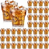 Tioncy 50 Pcs Acrylic Drinking Glasses 5.4 oz Small Whiskey Glass Clear Shot Glasses Bulk Unbreakable Stackable Oktoberfest Drinkware Mini Beer Mug for Drinking Bars Wine Vodka