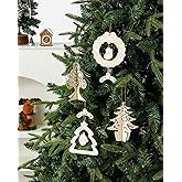 12 Pcs Wooden Christmas Trees Tabletop Decor Rustic Wood Christmas Trees Xmas Centerpieces Table Wooden Signs Farmhouse Table Home Decor for Home Office Farmhouse