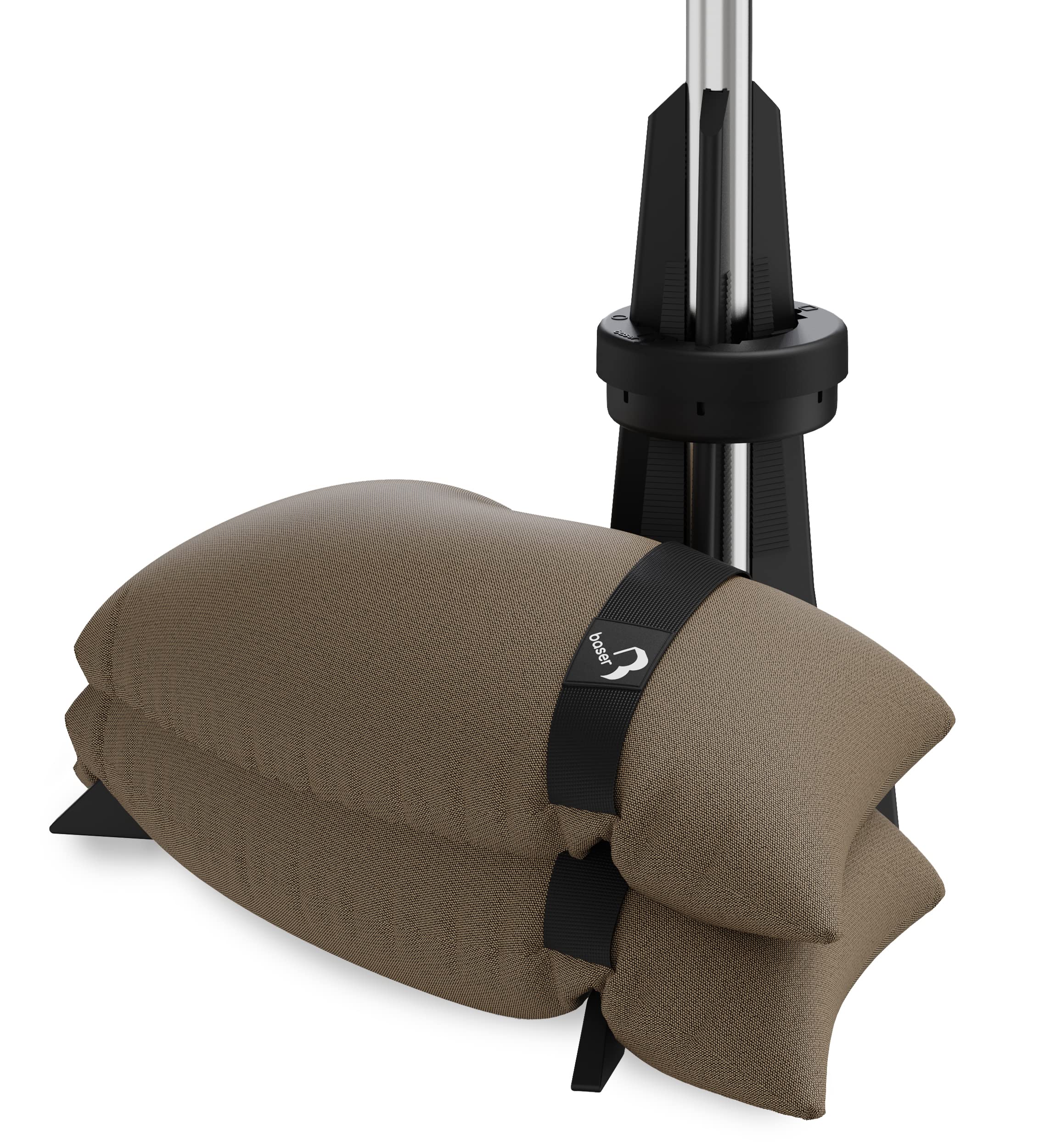 Baser Balcony Parasol Base with fillable Sandbag Weights 50 KG, up to 2.5 M Parasol, Made of Recycled Materials in Denmark