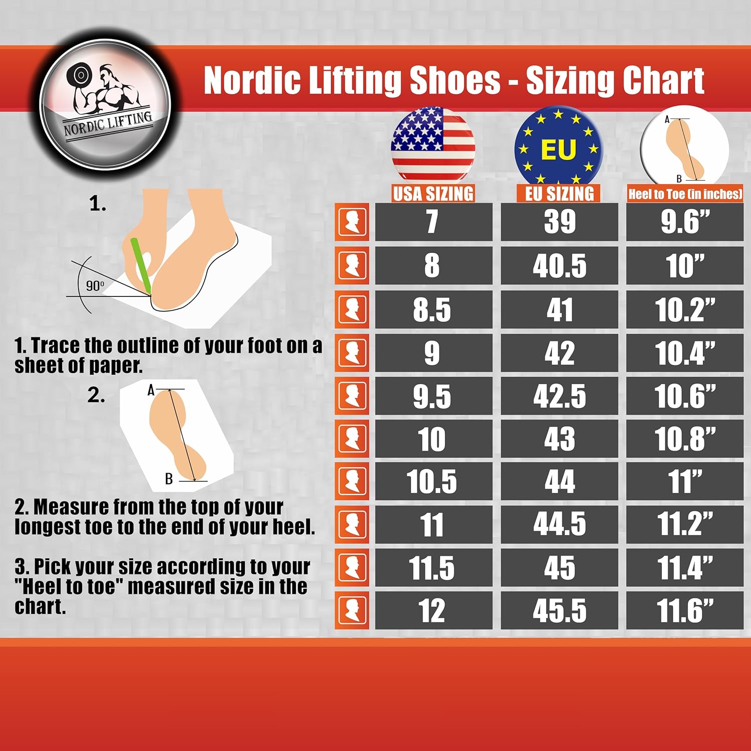  | Nordic Lifting Powerlifting Shoes for Heavy Weightlifting - Men's Squat Shoe - MEGIN | Fitness & Cross-Training