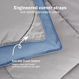 HIG 3 Pieces Dusty Blue Reversible Duvet Set Double 200x200cm OEKO-TEX view 4