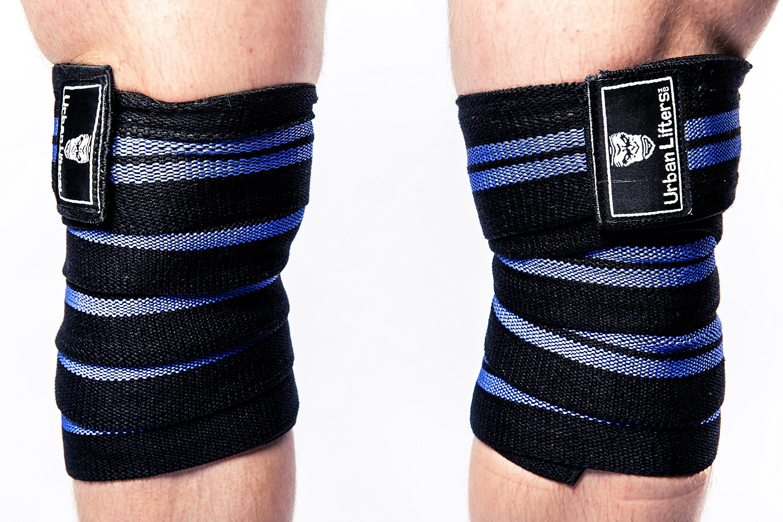 Urban Lifters Knee Wraps for Weightlifting. Heavy Duty Wraps with 78 inches extended length. Knee Wraps for Squats, Powerlifting, Bodybuilding & Leg Press. Knee Wrap for men & women (Pair)