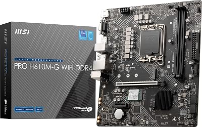 MSI PRO H610M-G WiFi DDR4 Motherboard mATX LGA 1700 12th 13th Gen Intel DDR4