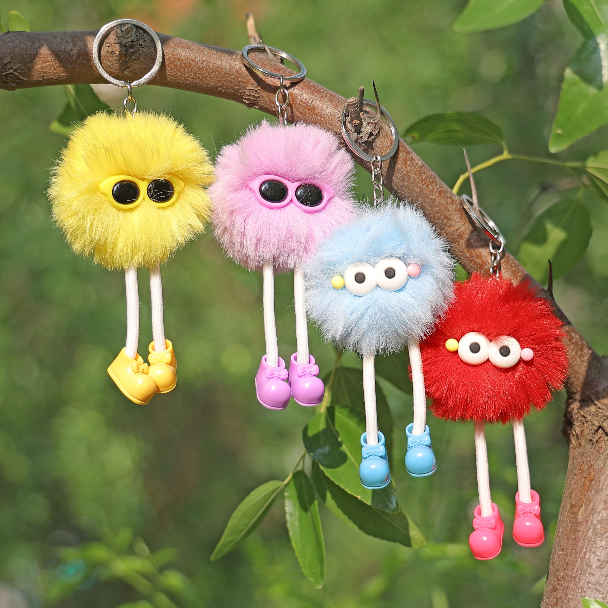 24 PCs Kids Keychains - Keychain Cute for Birthday Christmas Gifts for Grandkids Stocking Stuffers for Kids Goodie Bags Pinata Toys Classroom Prizes Elementary Carnival Prizes in Bulk Party Favors