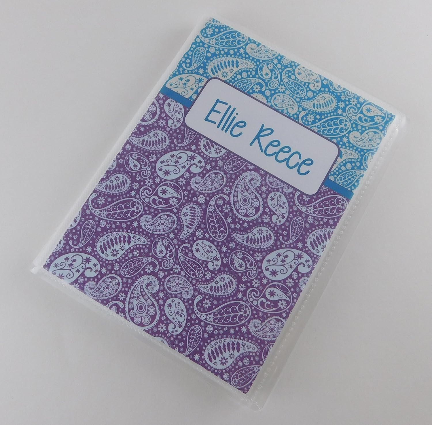 Ladyblackbird Com Handmade Products Photo Albums Girls Photo Album Ia 767 Teal Purple Paisley Holds 4x6 Or 5x7 Pictures Personalized With Name