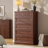 wanan 6 Drawer Dresser, 47.2" Farmhouse Dresser and Chests of Drawer, Tall Chest of Drawers for Bedroom, Living Room