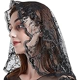 Floral Lace Mantilla veil Head coverings for Church Latin Mass