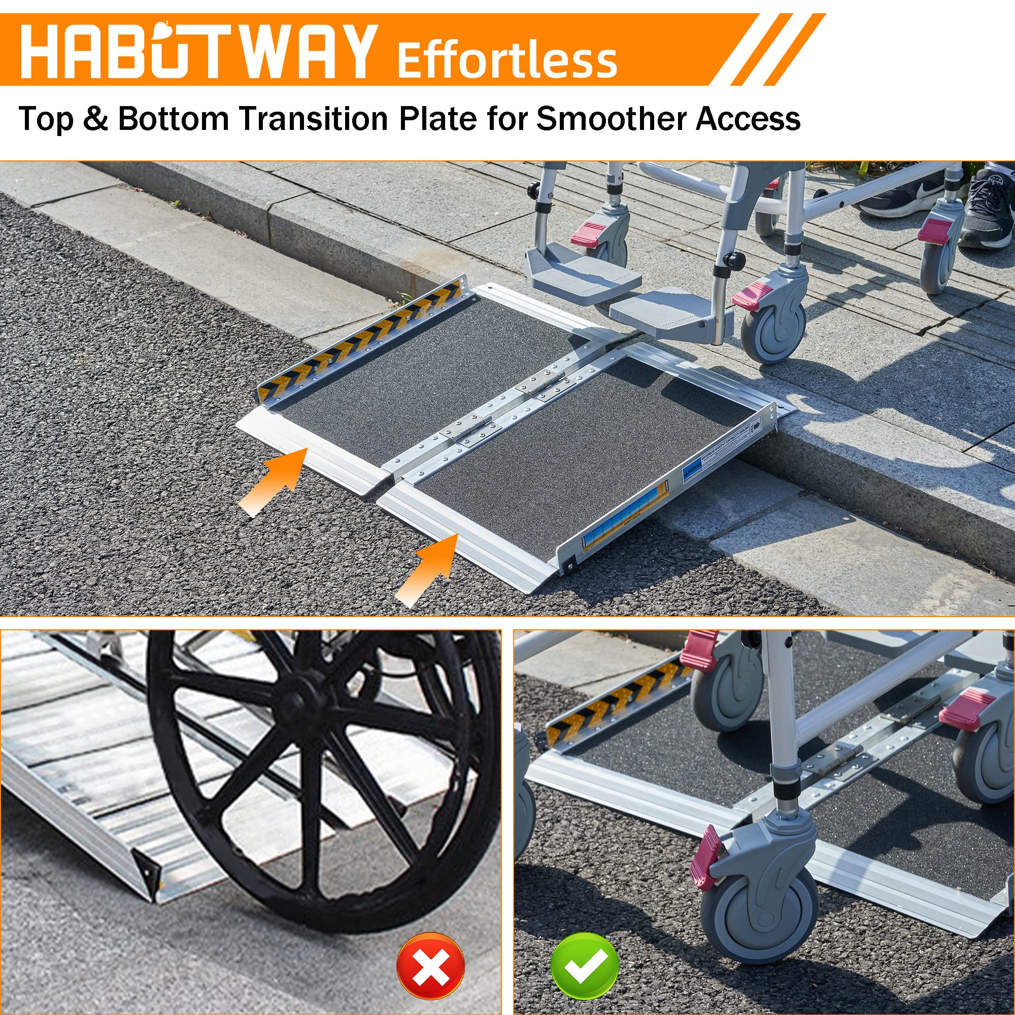 Mua HABUTWAY 6ft Wheelchair Ramp, Portable Wheelchair Ramps for Home ...