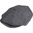 Peaky Blinders Men's 8 Piece 'Newsboy' Style Flat Cap Wool