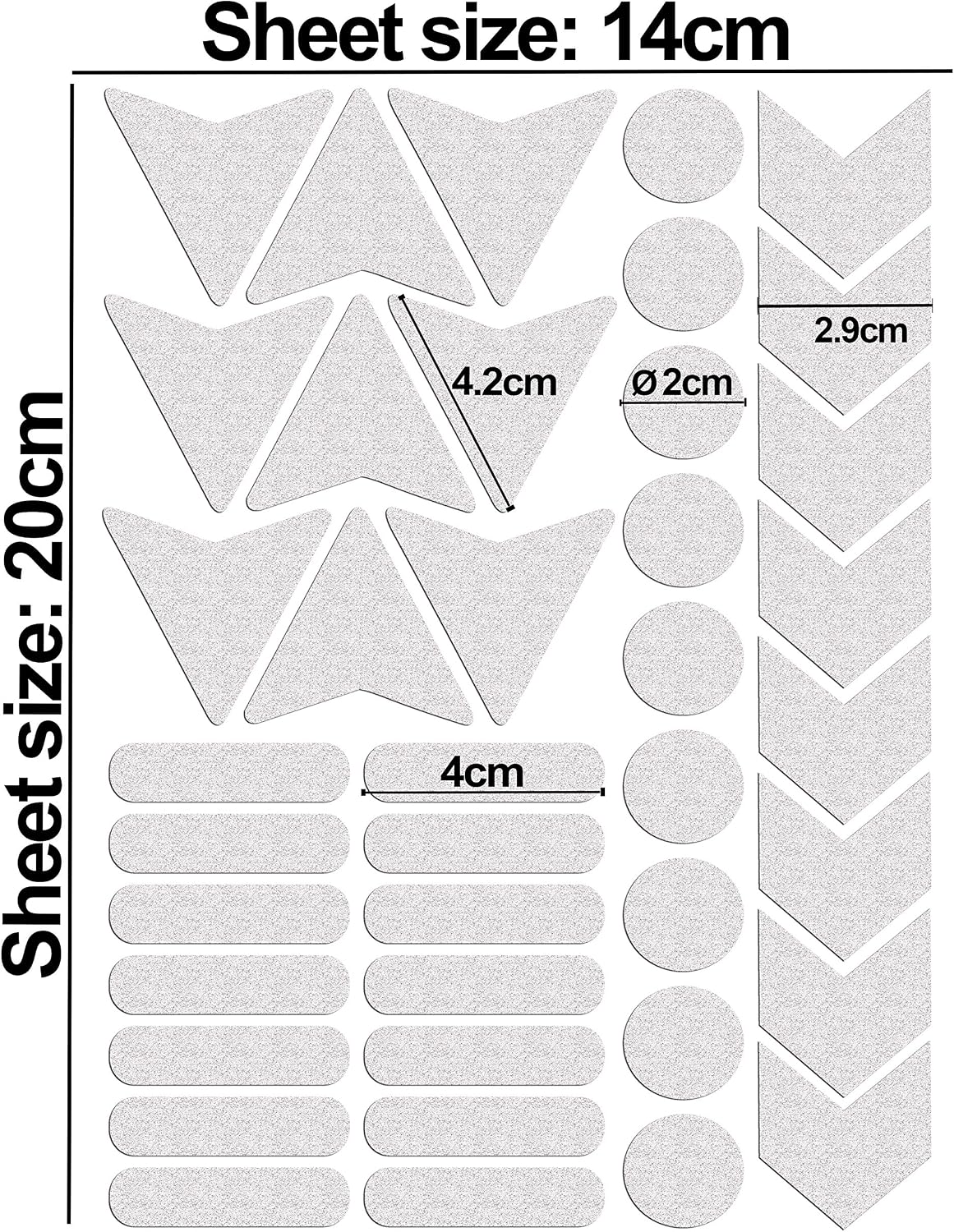Biomar Labs Reflective Vinyl Sticker Set Weatherproof Self Adhesive Decals for Car Motorcycle Bicycle Scooter Helmet Window Exterior Interior Styling Visibility Personalisation (40 Pieces D 48) - Image 4