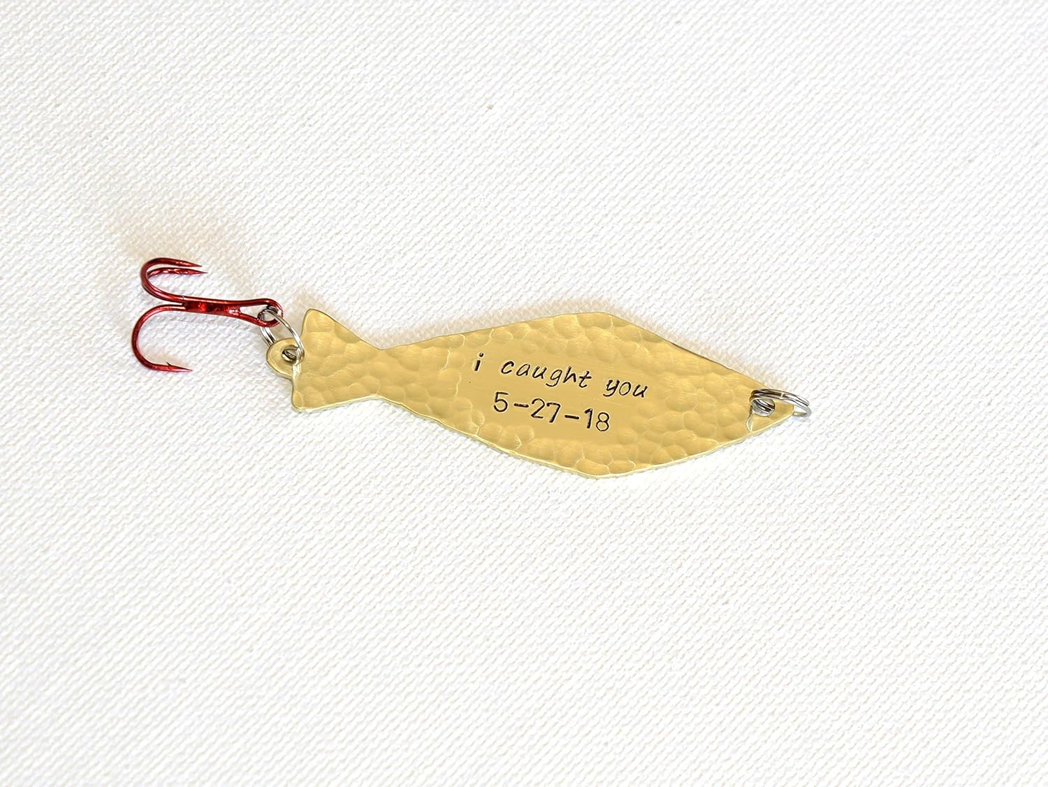 brass fishing lure with triple hook Handmade
