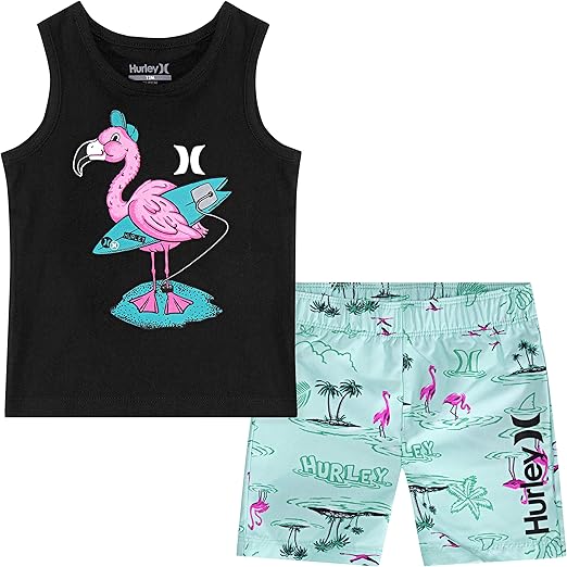 Hurley Baby Boys' Tank Top and Shorts 2Piece Outfit Set