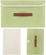TYEERS Collapsible Storage Box with Lid Set of 2 Green 38x25x25 cm view 7