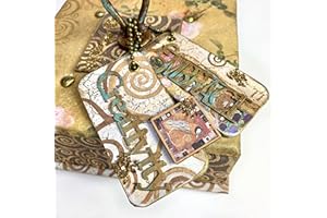 Stamperia Chips décoratifs 14 x 14 cm avec citations, Klimt SCB5.5-106