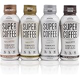 SUNNIVA Super Coffee 4 Variety Pack NEW Sugar-Free Formula, 10g Protein, Lactose Free, Soy Free, Gluten Free (1 each of Vanilla Bean, Smooth Mocha, Maple Hazelnut, and Creamy Black)