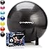 DYNAPRO Exercise Ball – Extra Thick Eco-Friendly & Anti-Burst Material Supports Over 2200lbs – Stability Ball for Home, Gym, Chair, Birthing Ball