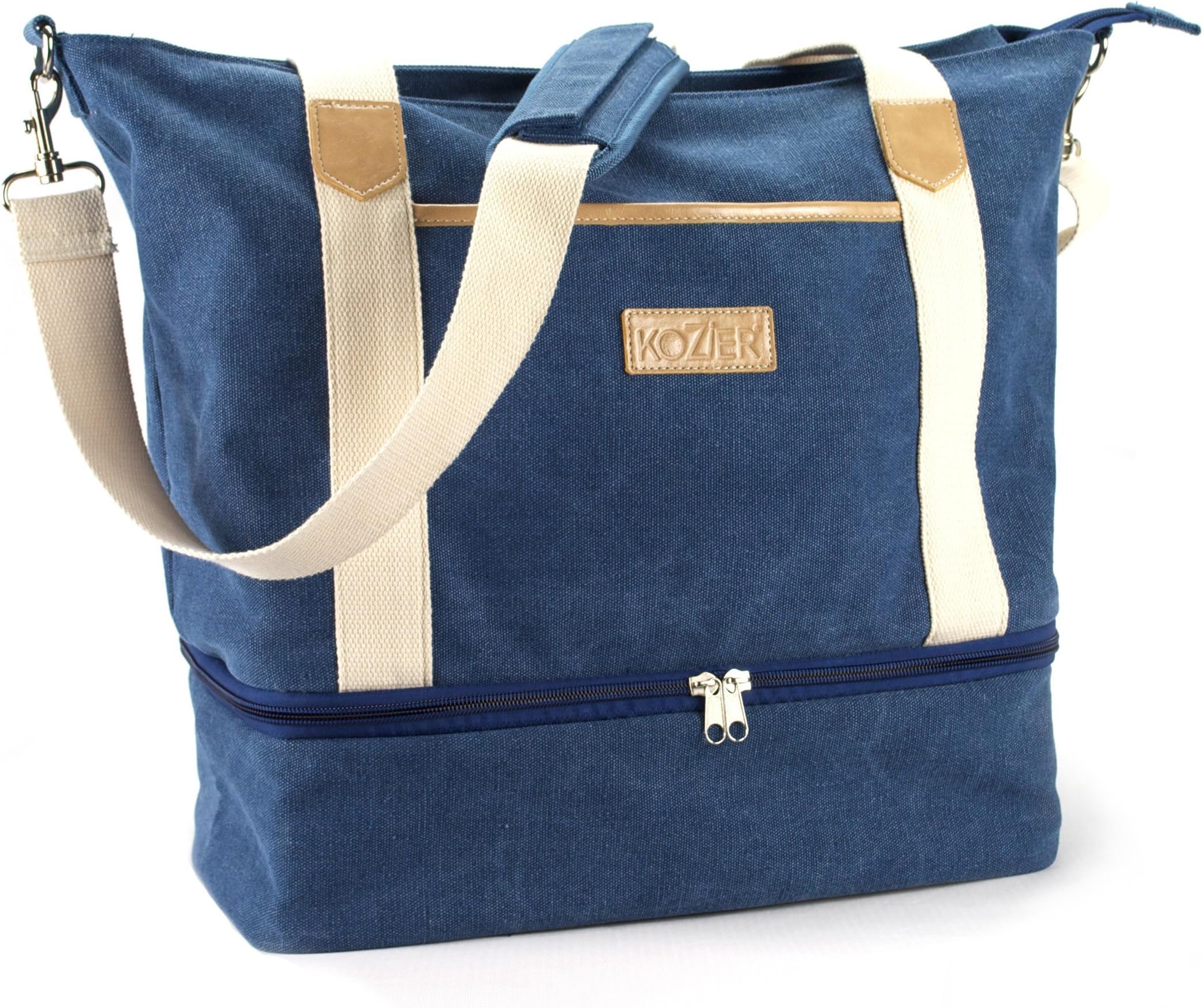 Kozier Women's Canvas Travel Tote Bag, Stylish Overnight Duffle Carry On Weekend Bags
