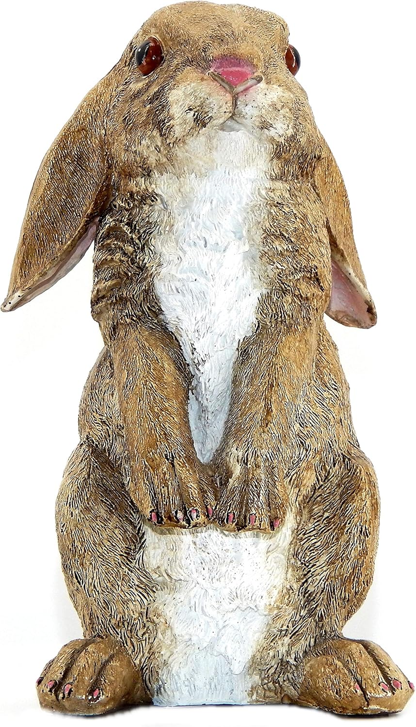 Bellaa 23127 Standing Rabbit Statue Curious Cute Outdoor Garden Patio Sculpture 10 inch Presents for Mom Gifts for Grandma : Garden & Outdoor