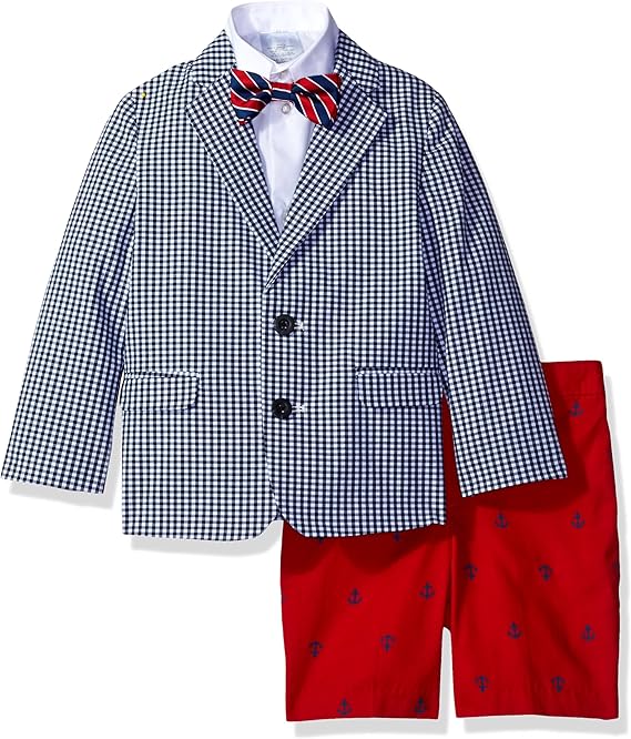 Izod boys 4Piece Suit Set with Dress Shirt, Bow Tie