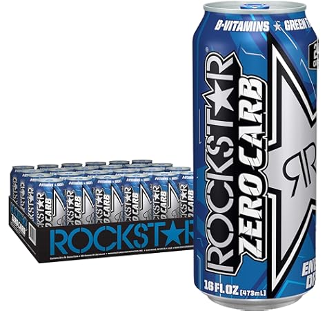 Amazon Com Rockstar Zero Carb Energy Drink 0 Sugar 0 Calories And 0 Carbs With Caffeine And Taurine 16 Fl Oz Pack Of 24 Grocery Gourmet Food