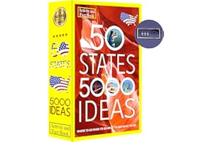 ULIXU 50 States Real Pages Book Safe with Combination Lock,Money Safe Book Storage Lock Boxes for Personal Items Large Capacity Diversion Safes Hold Phone,Cash