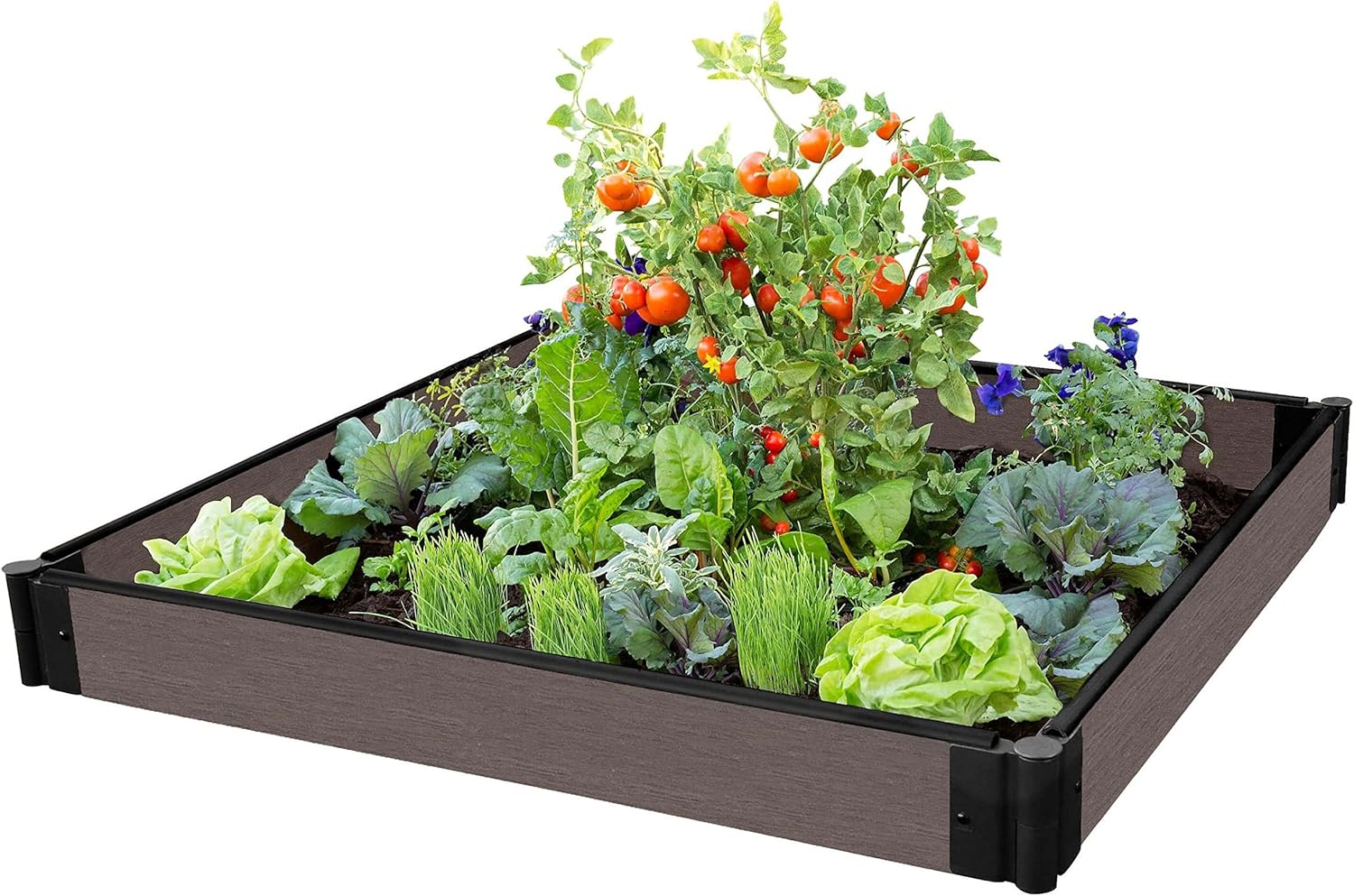 Best 4′ Square White Plastic Raised Garden Bed