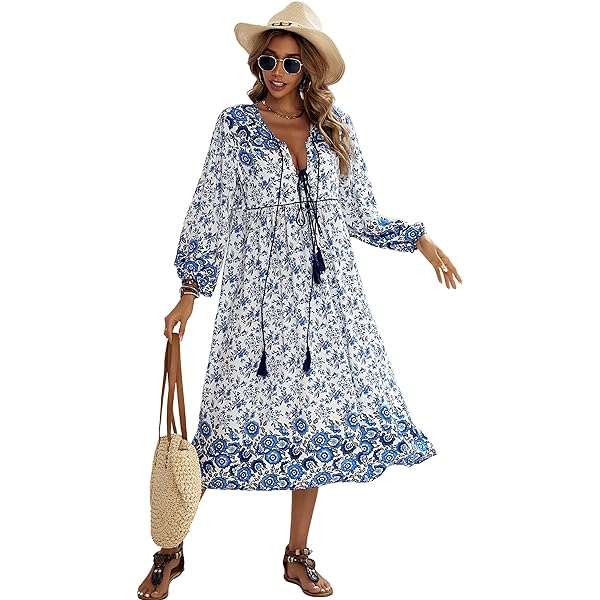 Free People Lysette Maxi Dress Bluebell Combo MD (Women's 8-10) at Amazon  Women's Clothing store
