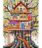 Amazon.com: Lucky Puzzles 'Enchanted Treehouse' - 500 Piece Jigsaw