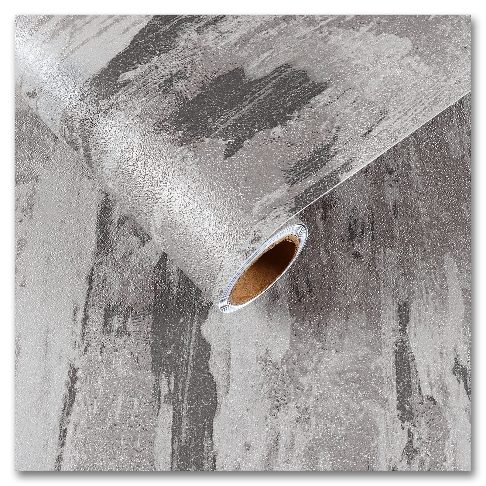 CRE8TIVE Grey Concrete Contact Paper Peel and Stick Wallpaper Worktop Vinyl Covering Industrial Wallpaper for Living Room Bathroom Kitchen Vintage Vinyl Wrap for Furniture Cabinet 30cm x 200cm