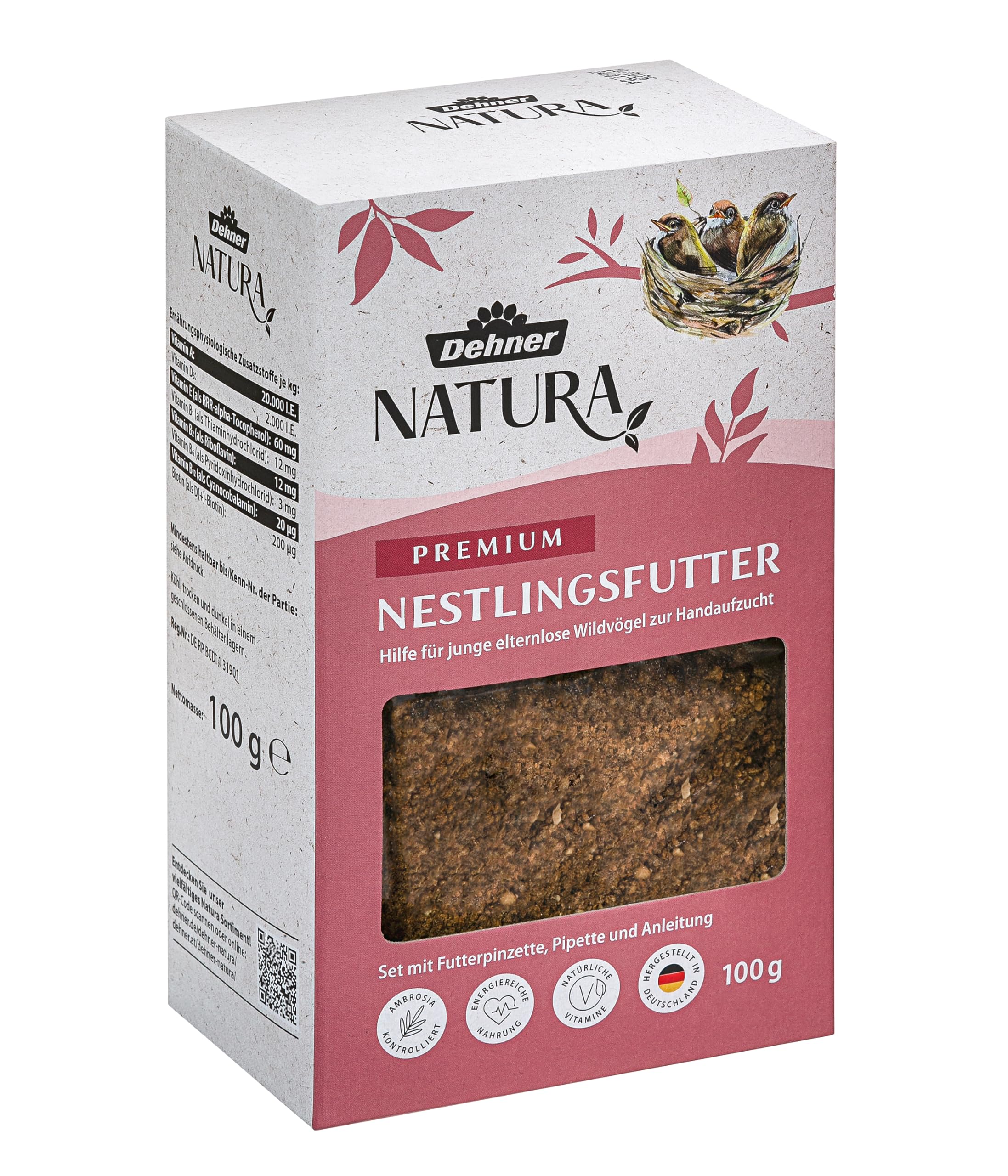 Dehner Natura Wild Bird Food, Nestling Food for your growing Jungvögeln, 100 g