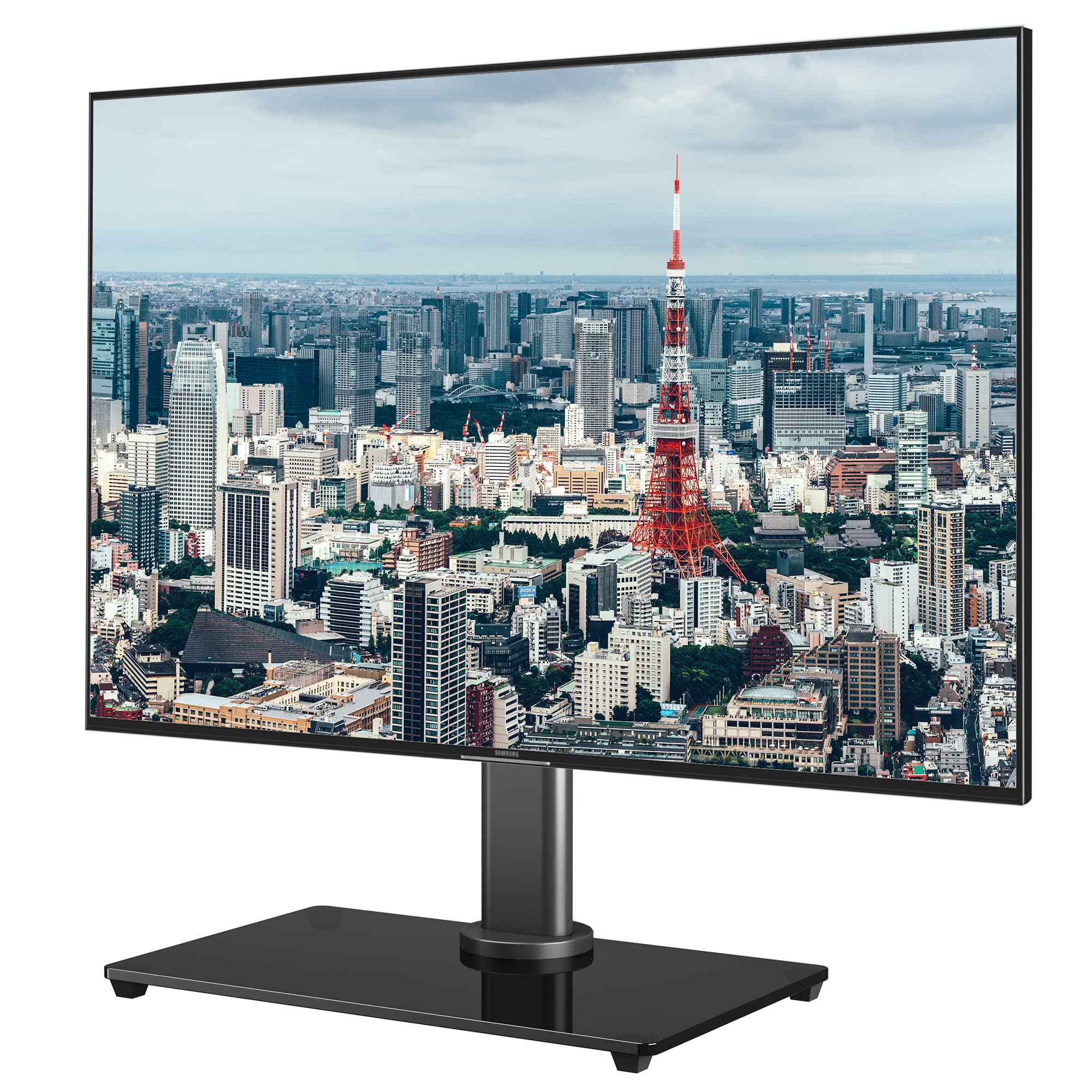 1homefurnit テレビスタンド 回転 TVスタンド 壁寄せテレビスタンド 26-55インチLCD/LED/OLED/PLASMA対応 ワンタッチ回転 VESA400mmx400mmまで 3段目高さ調整可能 頑丈な金属製 適格請求書発行可 の商品画像