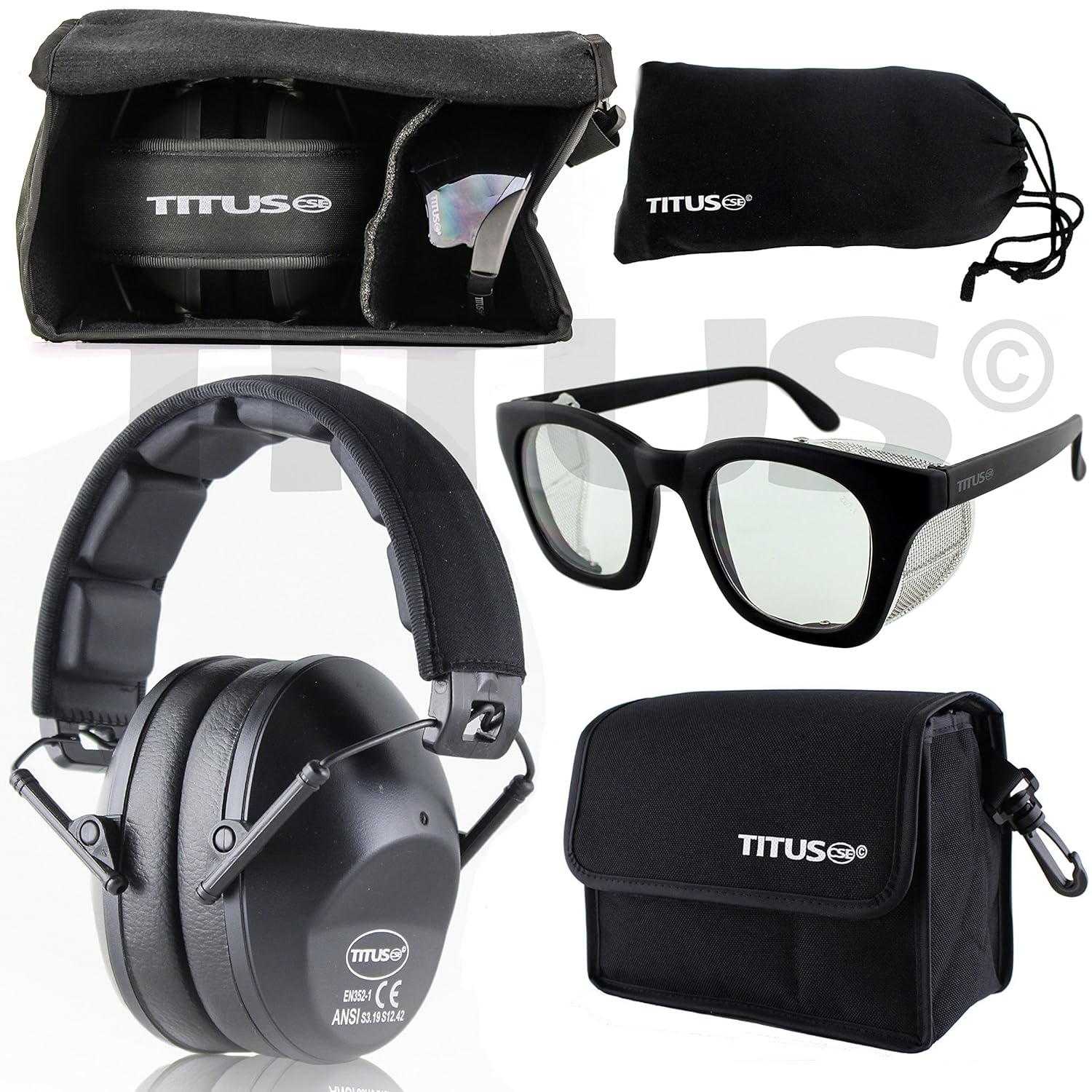 大勧め イヤーマフ W Black G All Sport Frame クリア Clear B01iad80uk G Frame Titus Black All Sport 眼鏡コンボ W Clear 34db安全earmuff オンライン限定商品 Bukhowa Com